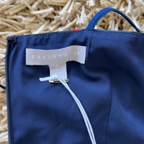 Chelsea28 Print Faux Wrap Dress In Navy Mixed Floral Size 8 - Picture 10 of 13